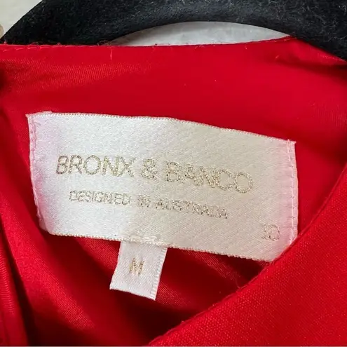 Bronx and Banco Antonia Red Sleeveless Lace Trim Mini Flared Dress Size US 6