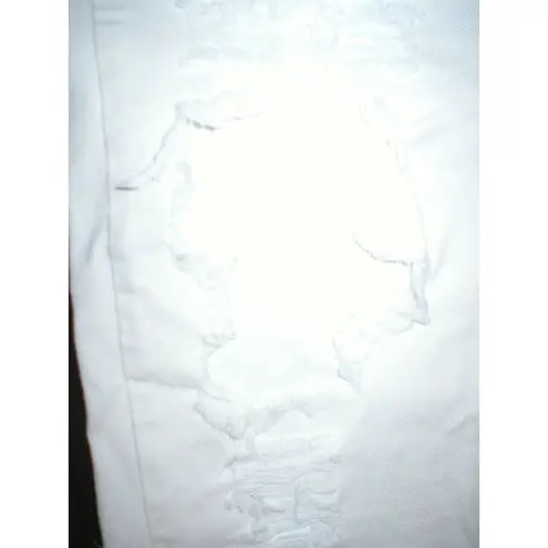 New NWT $248 Designer Carmar Baggy Fit Destroyed White Jeans Womens 28 Crop USA