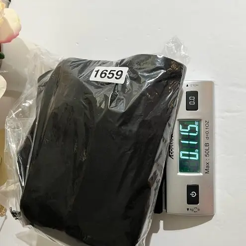 Lulus Black Mateo Strapless Dress w/ Eyelash Lace Hem - Size M