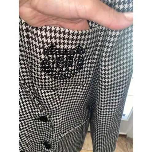 Women's KB for Stella Louise Houndstooth Blazer Size 14 Black/White Black