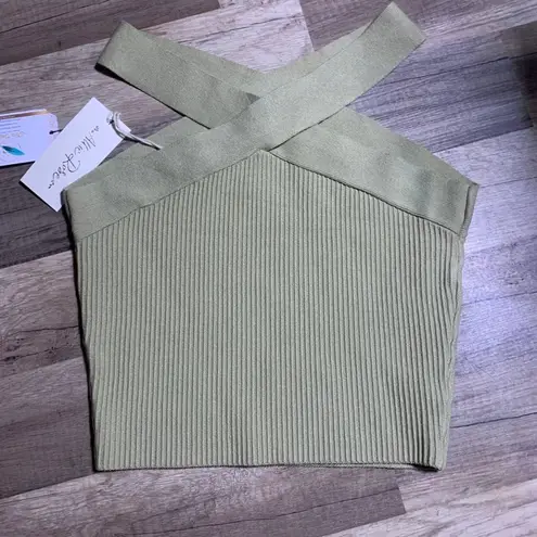 Allie Rose Criss-Cross Halter Tank / new with tags