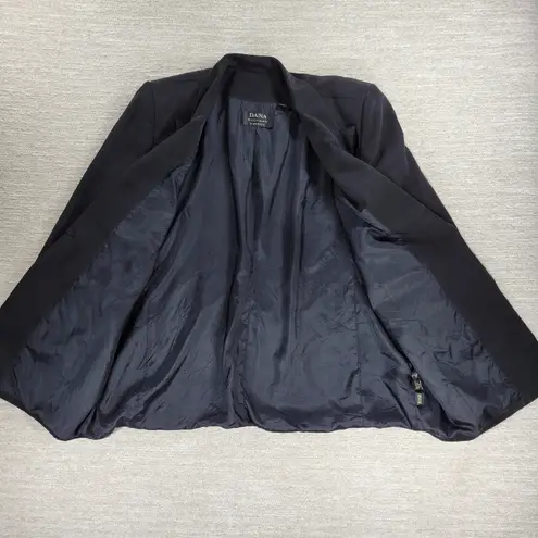 DANA BUCHMAN ELEMENTS Womens Black Single Button Blazer Suit Jacket Size 18