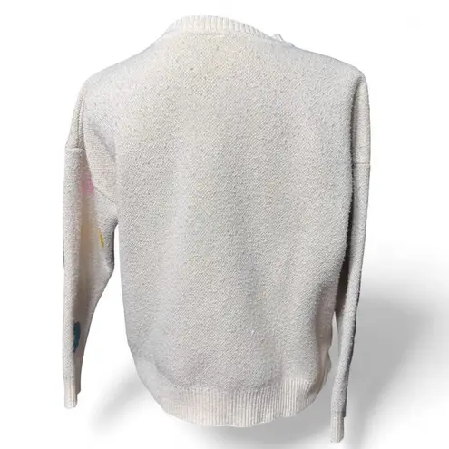 Mushroom CottageCore FairyCore Sweater Whimsical Colorful Bold Size Large