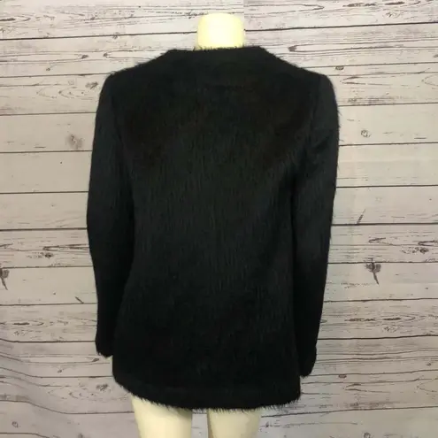 Boutique REVERSIBLE BLACK HOBO FAUX FUR COAT size medium