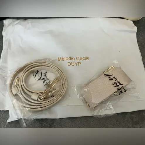 NWT DUYP Paris 15 Satchel Bag in Buttercream White