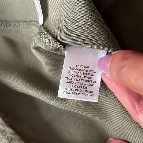 New York and Company Babydoll Dress. Size Medium. Army Green