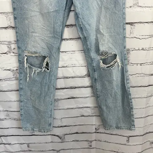 PacSun Vintage Y2K  Dad Jeans High Rise Button Fly Light Wash Distressed Size 28 thumbnail 4