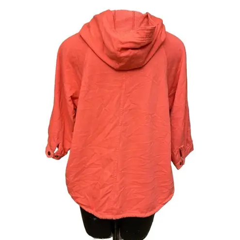 Stüssy Stussy Coral Cotton Zip Snap Front Hoodie Size Large