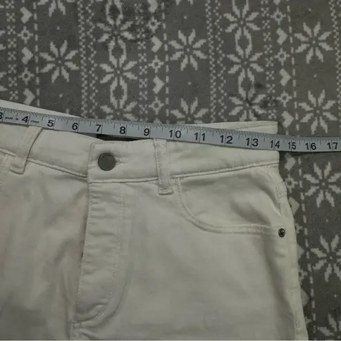 DL1961 Anthropologie Cecilia Classic Shorts In White Raw Hem Size 27