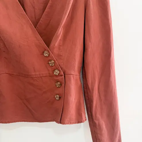 & Other Stories & Other Stories Paris Atelier Rust Wrap Blouse – Size 4