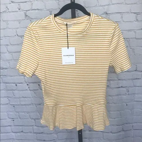 Glamorous Tall Ripped Knit Peplum Blouse