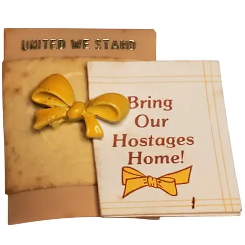 Bring Our Hostages Home Yellow Bow Military 1/2"