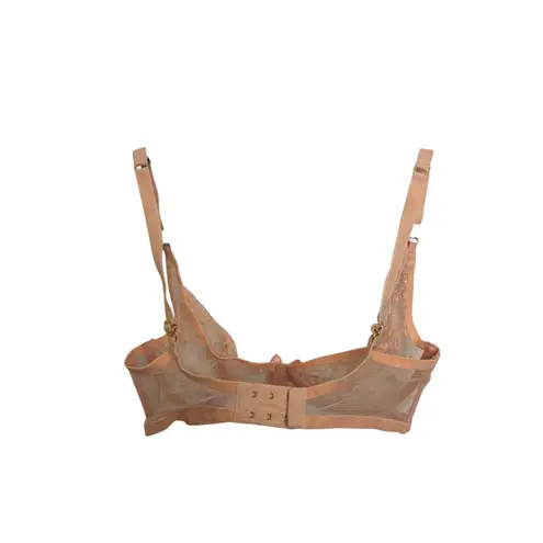 Agent Provocateur Bra Womens 32DD Henrieta Full Cup Underwired Blush Sheer Mesh Pink Size undefined