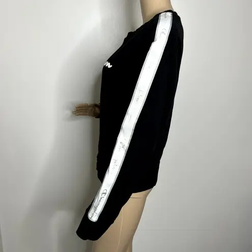 Champion  Black Reflective Stripe Crewneck Sweatshirt