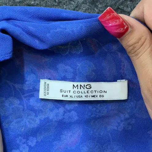 Blue and Yellow V Neck Sleeveless Sundress Size 10