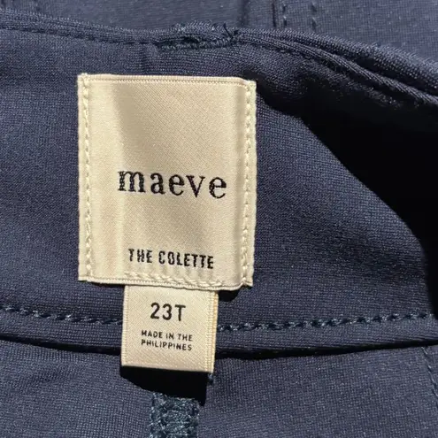 Maeve Anthropologie The Colette Ponte Crop Wide-Leg Pants Navy Size 23 Tall