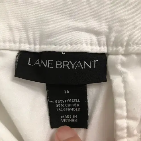 Lane Bryant  white cuffed pants 16