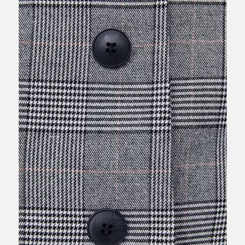 ZARA  Black and Gray Plaid Mini Skirt