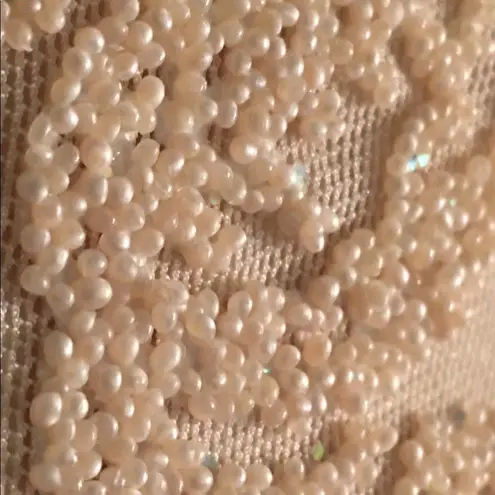 RARE RENFREW SCOTLAND BEADED PEARL SHIMMER SHEER TOP Size undefined