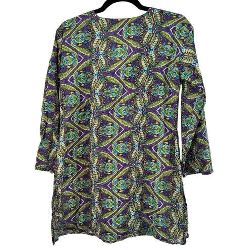 NWT Indian Cotton Kurti Kurta Tunic Women’s Size Small Purple Green Top