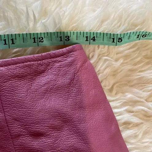 Newport News Easy Style Pink Leather Midi Pencil Skirt Sz 6