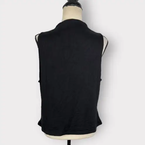 Naked Wardrobe Mock Neck Cutout Sleeveless Sweater Black Women's Plus Size 3X