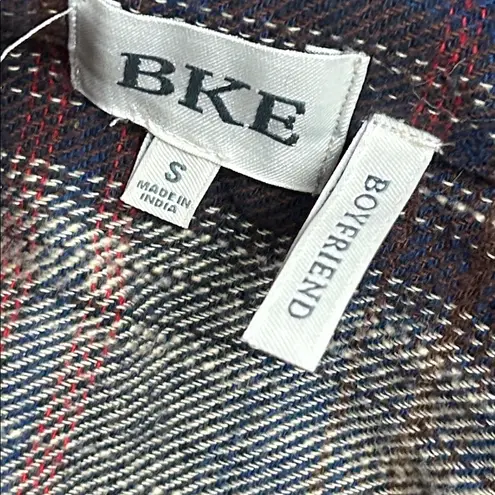 BKE Plaid Button-Up Shirt - Blue and Brown