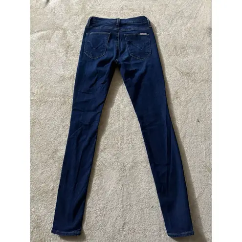 Hudson Women's Blue Denim Low Rise Stretch Blair Super Skinny Jeans Size 24