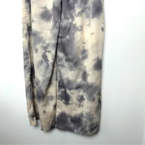 Nasty Gal  High Waisted Tie dye Wide Leg Pants Cream