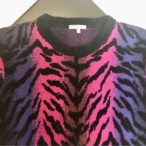 Torn By Ronny Kobo Ronny Kobo Mekette Sweater Tiger Neon Pink Purple Animal Print Lisa Frank Vibes