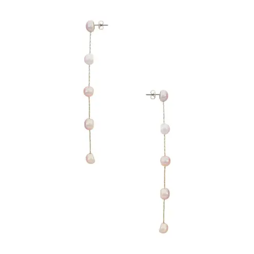 Ettika Delicate Drop Earrings in Blush Pearl New Womens Dangle