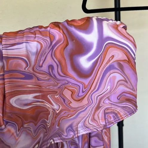 House Of CB  'Kasia' Purple Swirl Cutout Midi Dress NWOT size S‎