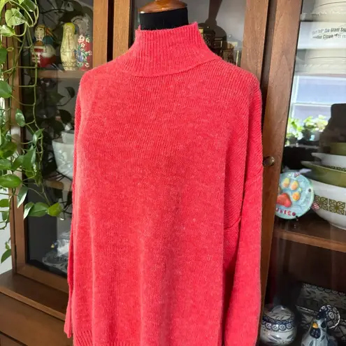 NWT La Miel Watermelon Mockneck Sweater Pink Size L
