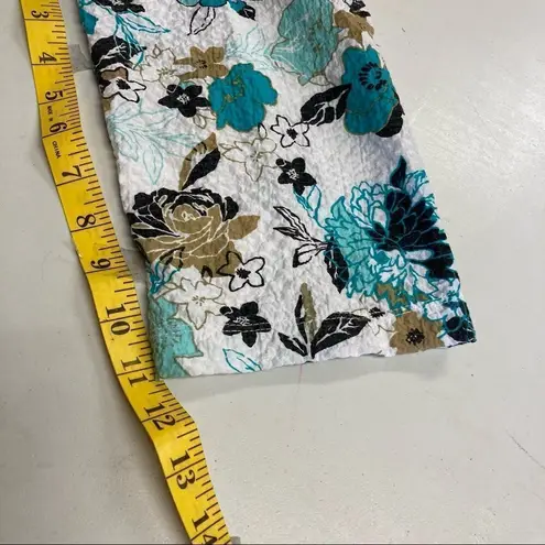 Rebecca Malone Women’s Top XL Multicolored, button down Crepe material floral