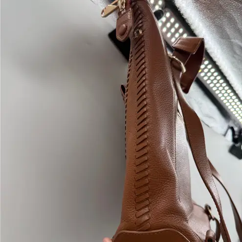 Cole Haan Grand Ambition Convertible Backpack New British Tan Leather Bag Work