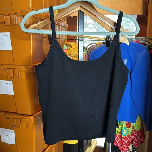 St. John BASICS KNIT WOMENS TOP CAMI BLACK SANTANA KNIT SIZE MEDIUM