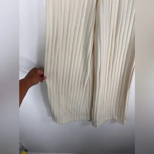 Her The Label Oslo Cream Relaxed Wide Leg Knit Pants Size undefined