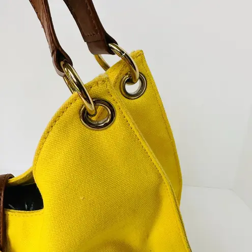 Talbots  Yellow Canvas Shoulder Bag