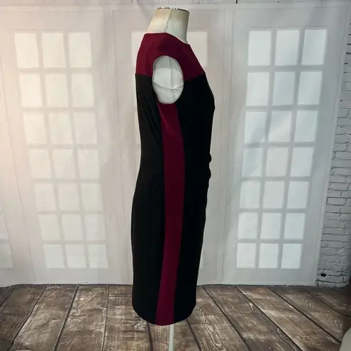 Lauren Ralph Lauren color block sleeveless sheath dress size 8 Black