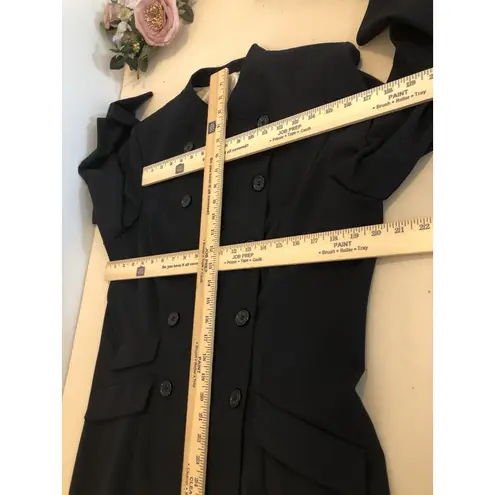 Danny & Nicole Danillo Jacket Women 14 Black Double Breasted Formal Executive Clueless Preppy