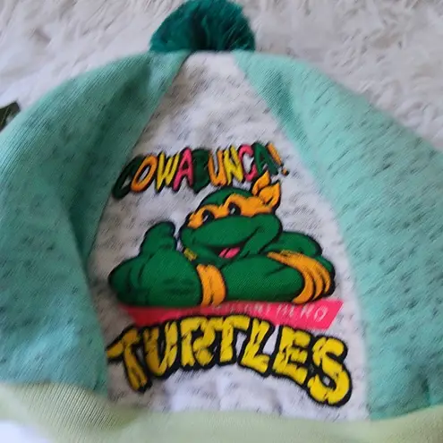 Ninja Turtles Cowabunga Beanie hat with Pompom Green