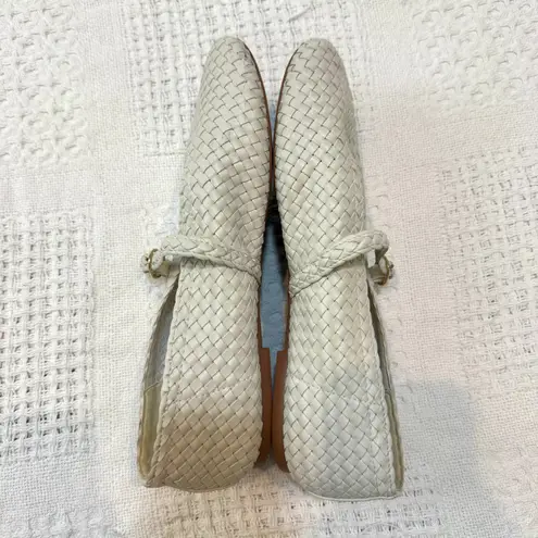 House of Harlow 1960 9 Bistro woven Mary Jane ballet flats 3003 White