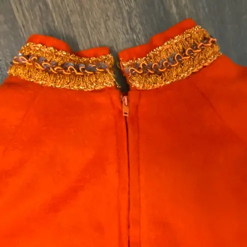Vintage 2 Piece 60s 70s Retro Orange Tunic & Pants Set Medium