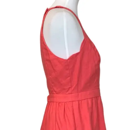 Market & Spruce NEW Halter Dress Linen Coral Linen Cotton Women's Size Medium