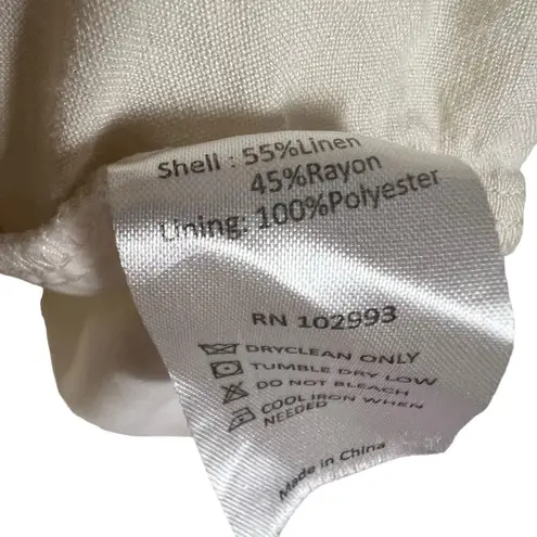 Derek Lam  Apron Cream Wrap Button Front Sleeveless Collared Mini Dress Size 0