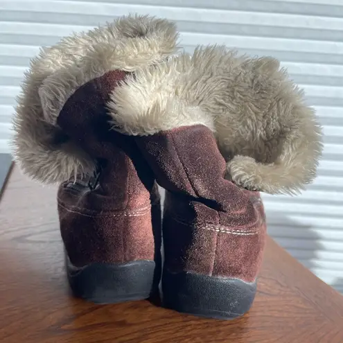 Naturalizer Brown Fuzzy Boots