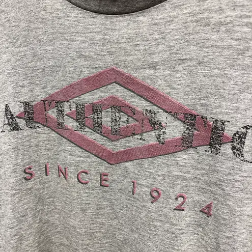 Umbro Umbra Sportswear 90s Gray Red Logo Spellout Distressed T-Shirt Large L Y2K Sport