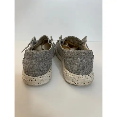Hey Dude Wendy Linen Iron Gray Slip-on Causal Shoes Sz 8 Women