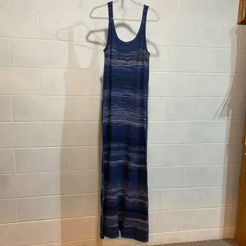 Vince NEW  Striped Cotton Space Dye Maxi Dress LARGE Blue Vacation Loungewear