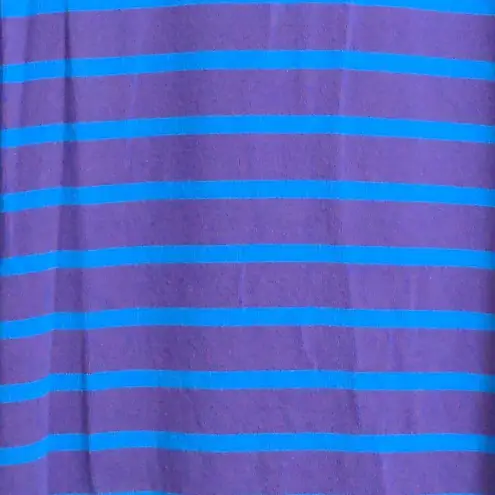 Hatley Womens Sheath Dress Purple Blue Stripe Stretch Long Sleeve Knee Length L Size L